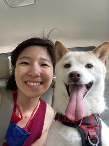 Cute dog with Karen